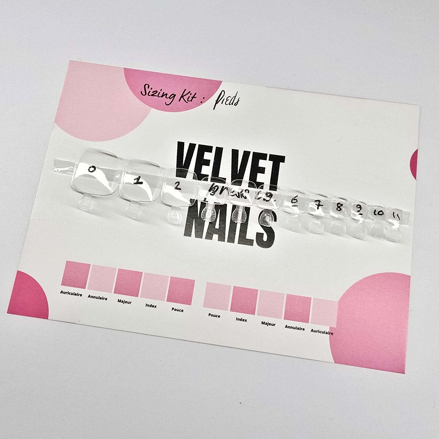 Sizing kit pieds